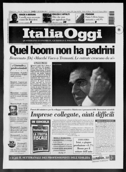 Italia oggi : quotidiano di economia finanza e politica